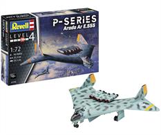 For collectors and fans of aviation history, the P-Series - AR555 model kit in 1:72 scale offers a unique opportunity to create a piece of fictitious history. This exclusive kit includes 98 precision-engineered parts to faithfully recreate a long-range, all-wing bomber - an aircraft design that was planned but never realised. With a length of 220 mm, a height of 52 mm and a wingspan of 292 mm, this model bomber is an impressive collector's item. Suitable for modelling enthusiasts aged 12 and over, this Level 4 kit is an appealing challenge, especially for those who enjoy gluing and painting.
