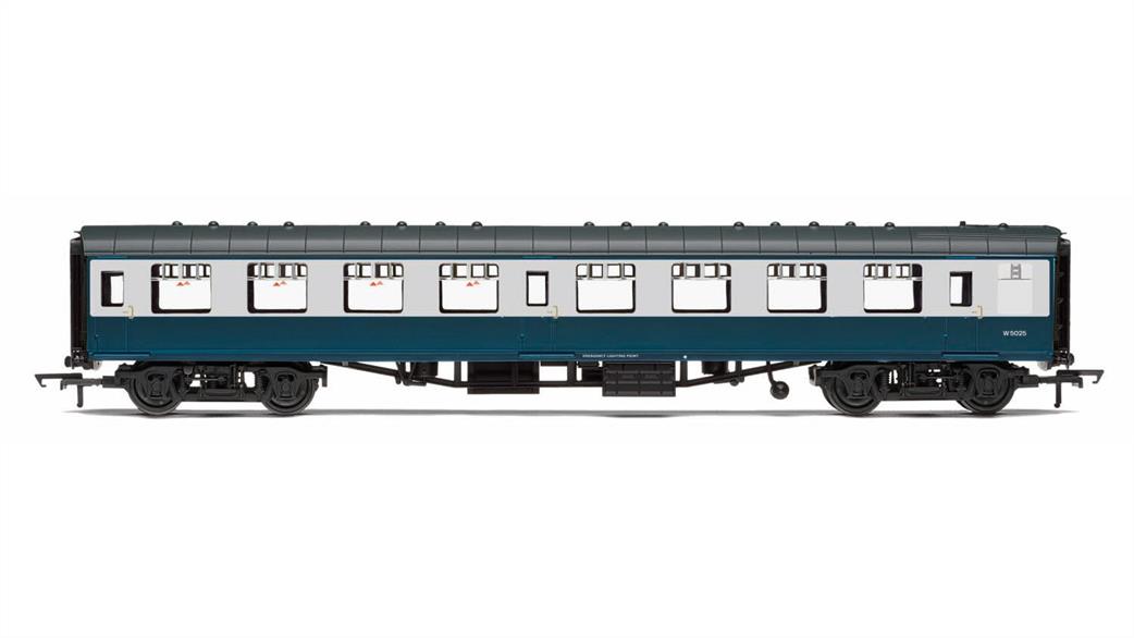Hornby OO R4776 BR Mk1 TSO Coach Tourist Second Open W5025 Blue & Grey Livery