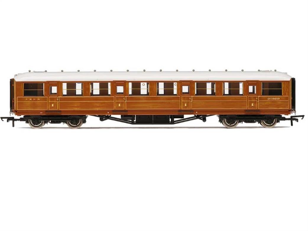 Hornby OO R4827A LNER Gresley First Class Corridor Coach 31869 LNER Varnished Teak
