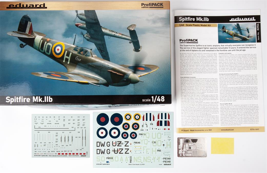 Eduard 1/48 82154 Supermarine Spitfire Mk2 Profipack Fighter Kit
