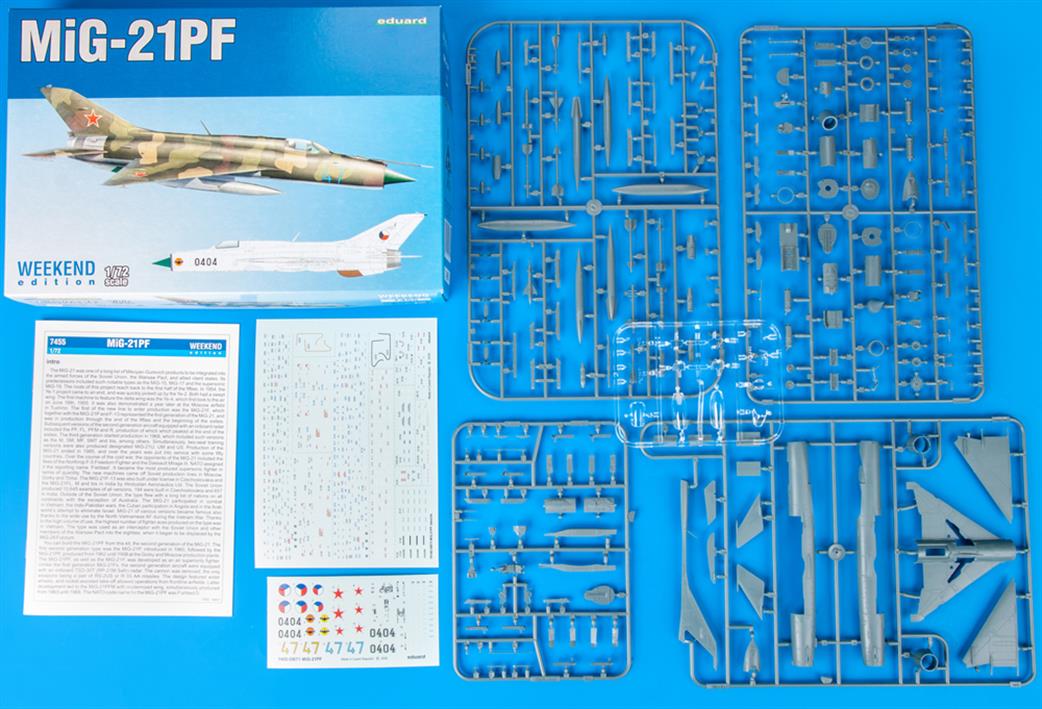 Eduard 1/72 7455 Mig-21PF Weekend Plastic Kit