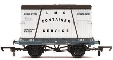 British Railways used several standard types of wagon. The Conflat A, which could carry one type 'B', or two type 'A', containers, was the most common; while the Conflat L, which could carry three smaller containers for bulk powders, was also produced in large numbers.