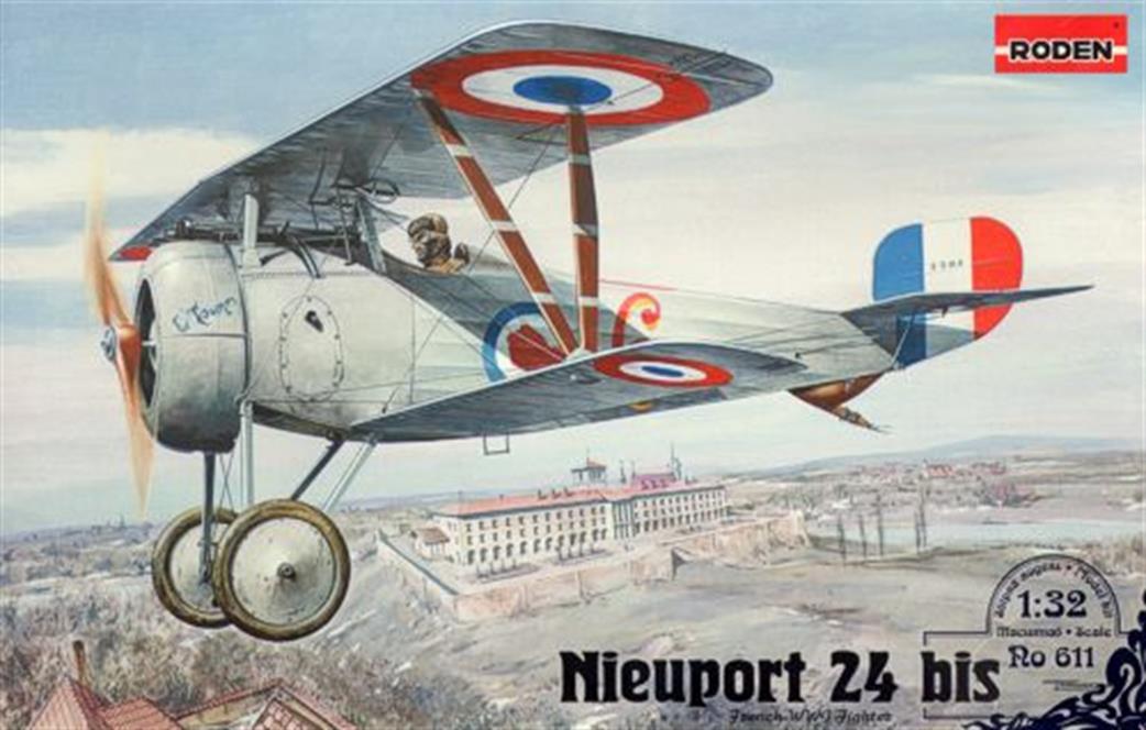 Roden 1/32 611 Nieuport 24 Bis WW1 Fighter Aircraft Kit