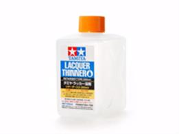 This product can be used to thin Tamiya Color lacquer paints. It includes retarder, which slows drying of airbrushed paints for beautiful finishes, and limits blushing in humid conditions. When using to thin paints for airbrushing, mix at a ratio of between 1 and 2 parts thinner to 1 part paint.