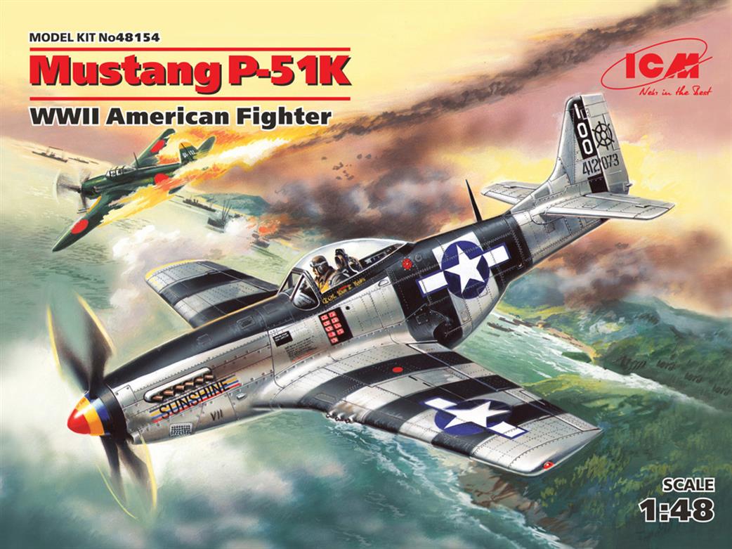 ICM 1/48 48154 P-51K Mustang US Airforce WW2 Plastic Kit