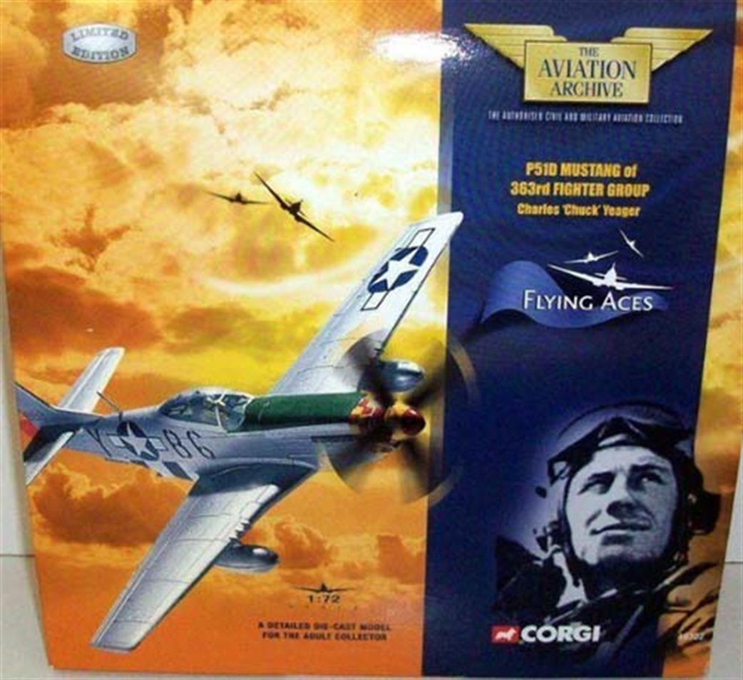 Corgi 1/72 49302 Preowned Mustang P51D Chuck Yeager 363rd F