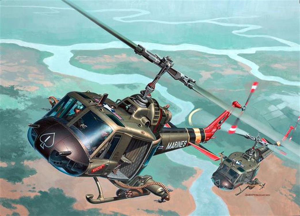 Revell 1/48 04476 Bell UH-1 Huey Hog Helicopter Kit