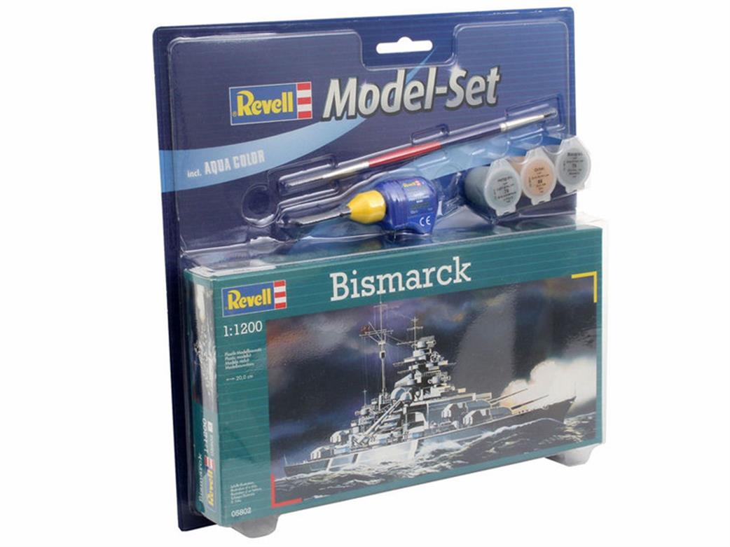 Revell 1/1200 65802 Bismarck German Battleship Model Set