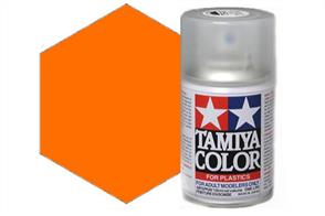 Tamiya TS73 Clear Orange Synthetic Lacquer Spray 100ml TS-73These cans of spray paint are extremely useful for painting large surfaces, the paint is a synthetic lacquer that cures in a short period of time. Each can contains 100ml of paint, which is enough to fully cover 2 or 3, 1/24 scale sized car bodies.