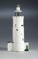 START POINT LIGHTHOUSEStart Point Lighthouse is situated on one of the most exposed peninsula's on the South Coast of Devon. Its castellated design and characteristic brick finish make for a wonderful model and we feel we have captured these features well on this beautiful model.Model Scale: 1:150Tower Height: 195mmMade From: Plaster and resinThis is a Trinity House Lighthouse