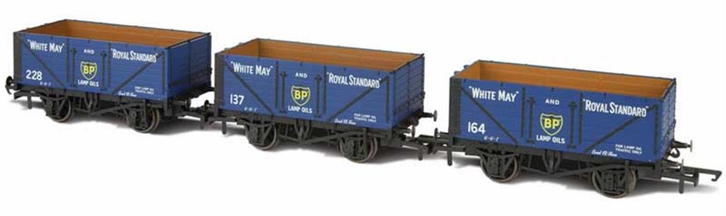 Golden Valley Hobbies OO GV6014 BP 7 Plank Open Mineral Wagons Pack of 3