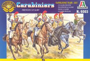 Italeri 1/72 French Heavy Cavalry Carabiners Napoleonic Plastic Figures 6003Contains 17 mounted figuresPaints are required to complete the figures (not included)