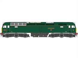 1:76 Scale model of a Class 57 Diesel Locomotive decorated in Great Western livery. This model features lots of expertly applied details as based on the prototype, a high level of body detail and excellent running characteristics.