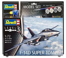 Revell 1/72 F-14D Super Tomcat Model Set 63960Length 260mm Number of parts 111 Wingspan 268mmComes with glue and paints to assemble and complete the model.