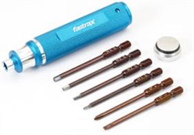 FASTRAX 6-PIECE CHANGEABLE HND TOOL 1.5/2.0/2.5/3.0MM/PH/FLAT