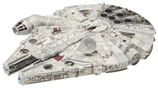Revell Millennium Falcon 2015 Easy Kit Disney Star Wars 06694Model-Details:- quickly assembled - no glueing required - no painting required - multicolour printed - with illustrated assembly instructions - can be assembled with or without undercarriage - including 2 figures.Number of parts 52.Model length 375mm.