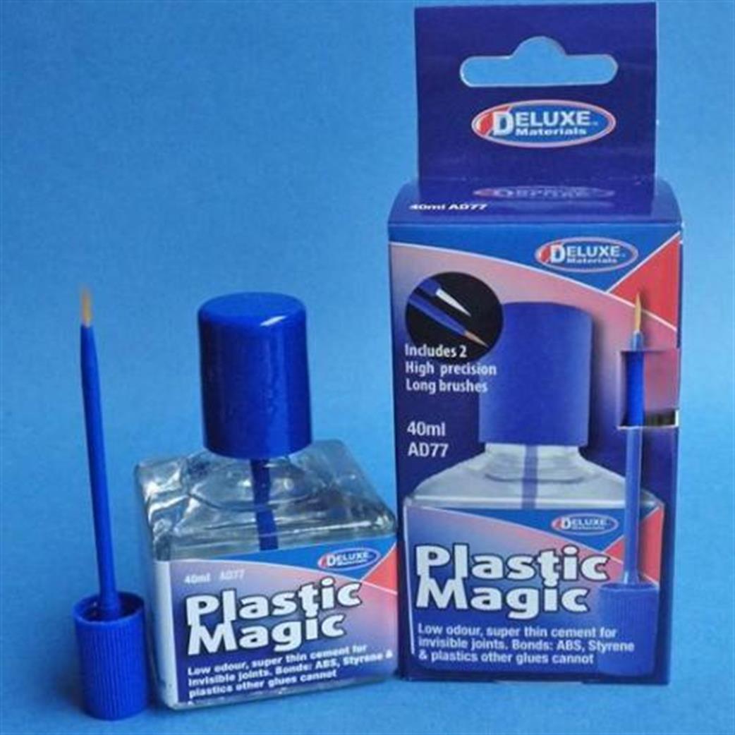 Deluxe Materials  AD77 Plastic Magic with Brush 40ml Bottle