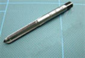 10BA taper tap.12BA taper tap, this is the most popular type as it is suitable for both starting the job and producing a thread where the hole passes right through the material, such as the chassis frame on a model locomotive