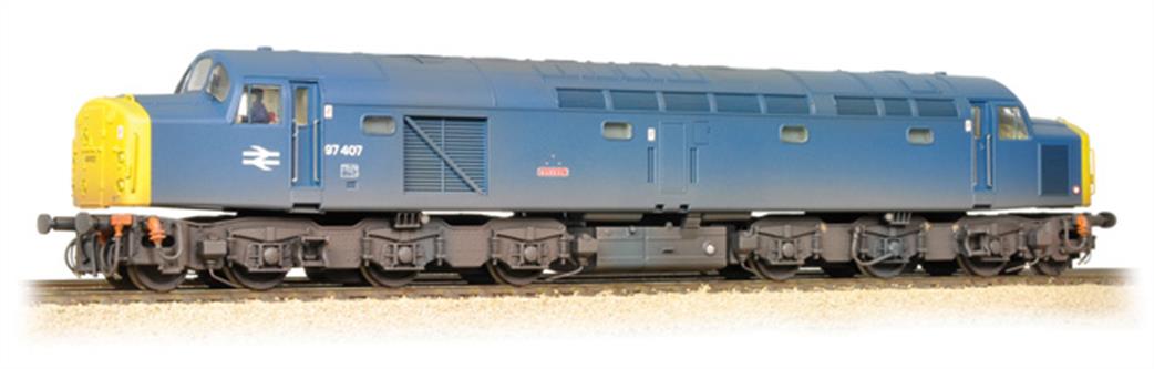 Bachmann OO 32-482 BR 97407 Aureol Class 40 1Co-Co1 Diesel Blue Departmental Livery Weathered