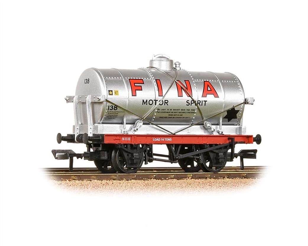 Bachmann OO 37-680B Fina 14t Tank Wagon Silver