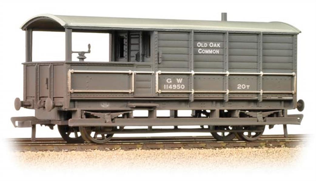 Bachmann OO 33-310 GWR 20 Ton Toad Goods Brake Van GWR Grey Weathered Old Oak Common London