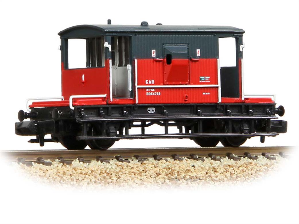 Graham Farish N 377-531 BR 20ton Brake Van B954735 RES Rail Express Systems Red & Black