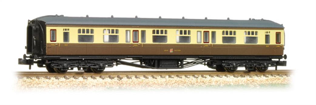 Graham Farish N 374-536A GWR Hawksworth Third Class Coach GWR Chocolate & Cream