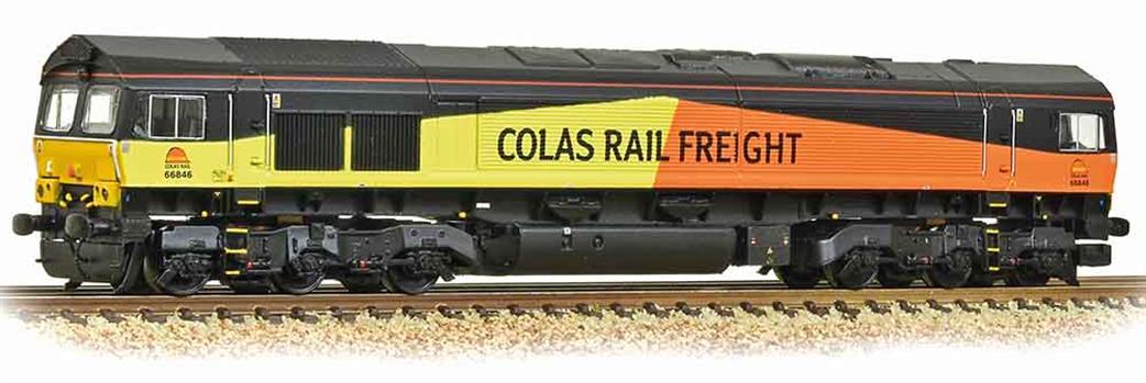Graham Farish N 371-387 Colas Rail Freight 66846 Class 66 Co-Co Diesel Freight Locomotive Colas Orange & Yellow Livery