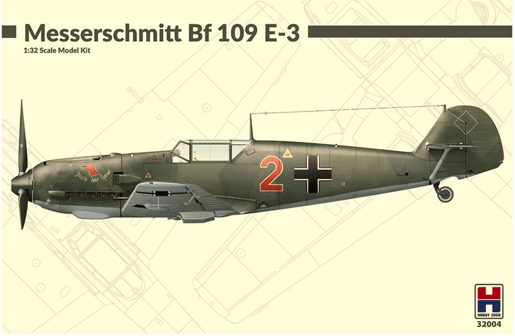 Hobby 2000 1/32 32004 German Messerschmitt BF109E-3 Plastic Kit