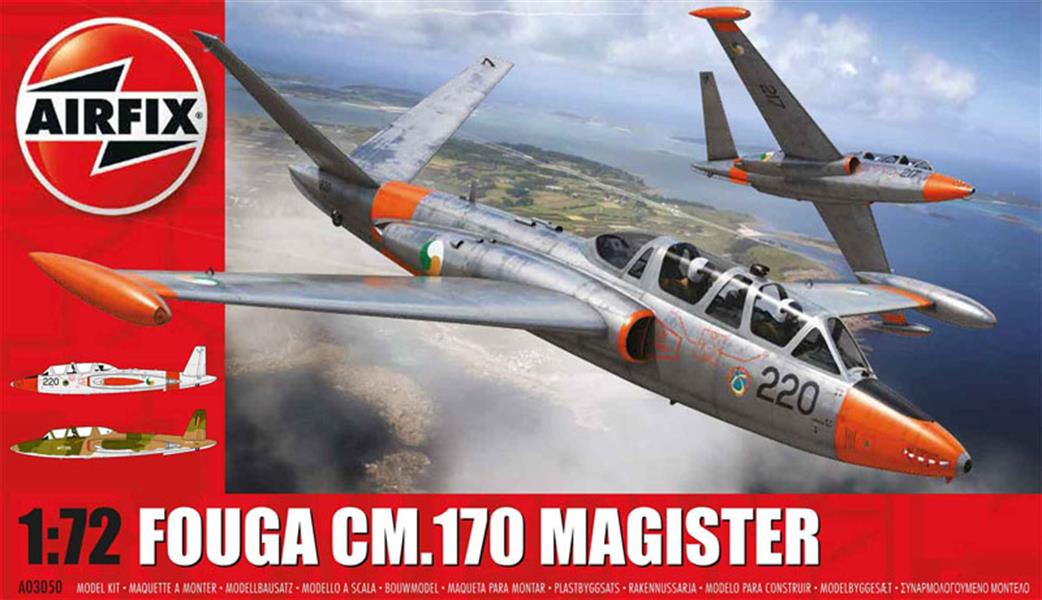 Airfix 1/72 A03050 Fouga Magister French Trainer Aircraft Kit