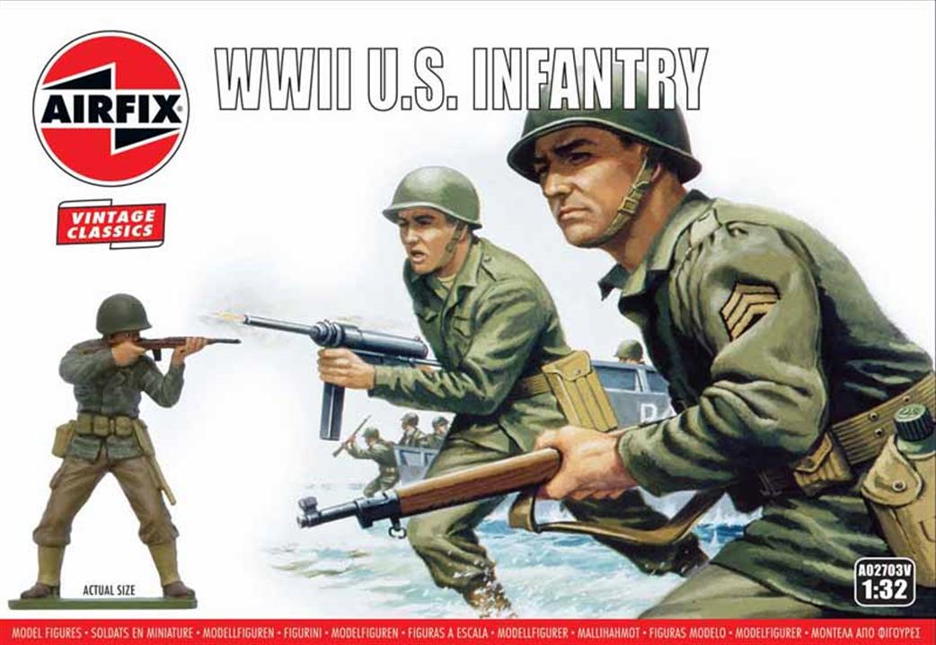 Airfix 1/32 A02703V US Infantry Plastic Figure Set