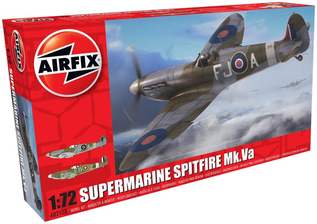 Airfix A02102 Spitfire MkVA World War 2 British Fighter Aircraft Kit 1/72