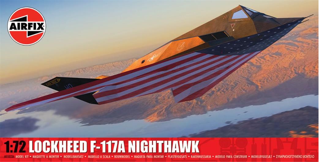Airfix 1/72 A05033A Lockheed F-117A Nighthawk Stealth Aircraft Kit