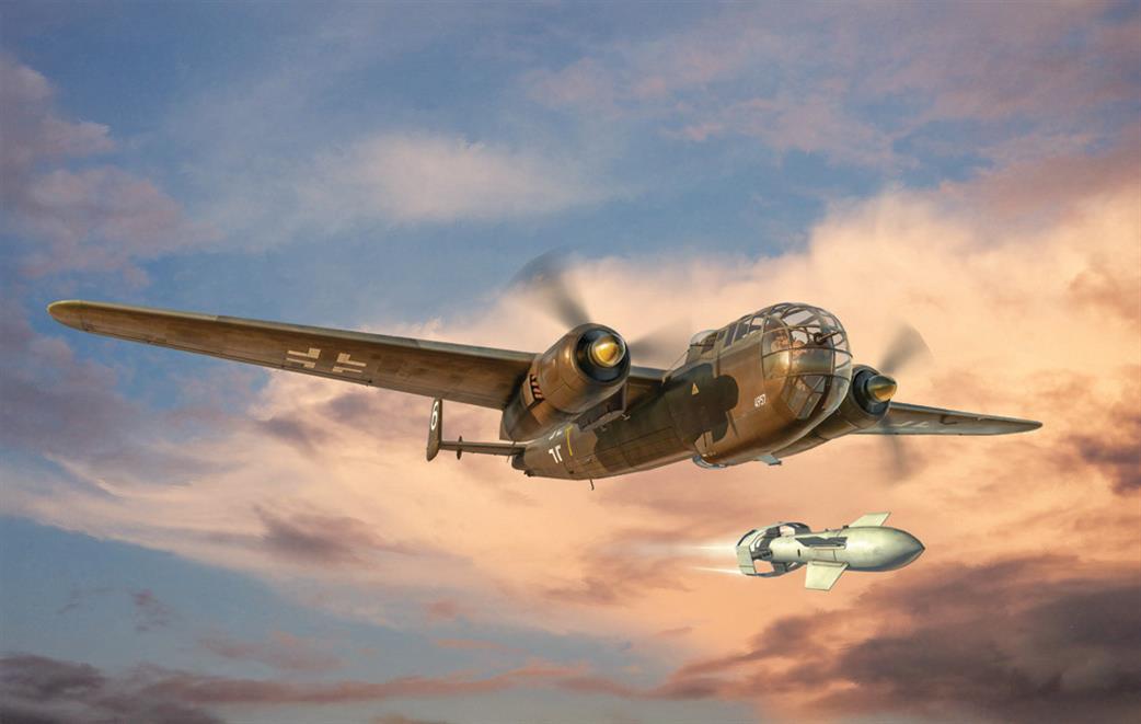 Italeri 1/72 1488 Dornier Do217 K-1/K-2 with Fritz X guided Bombs