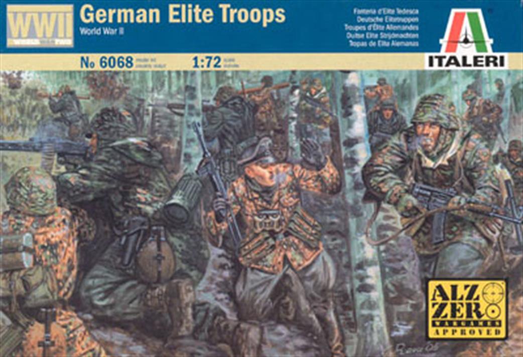 Italeri 1/72 6068 German Elite Troops WW2 Unpainted Figures