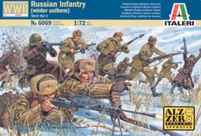 Italeri 1/72 USSR Infantry Winter WW2 606948 figures per box in 16 different poses.