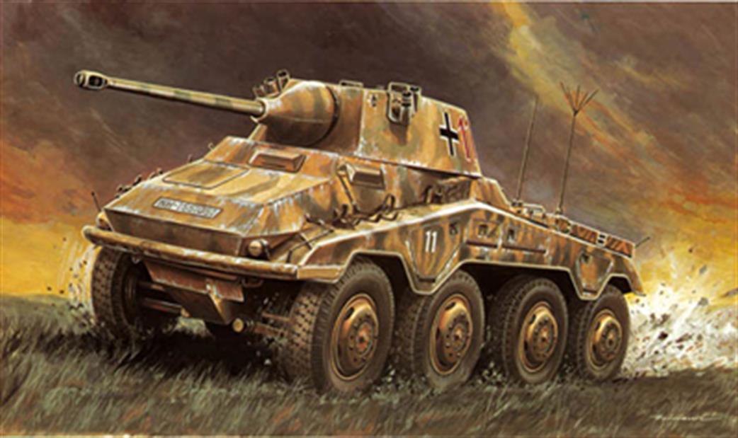 Italeri 1/72 7029 German WW2 SDKFZ 234/1 Puma Armoured Car Kit