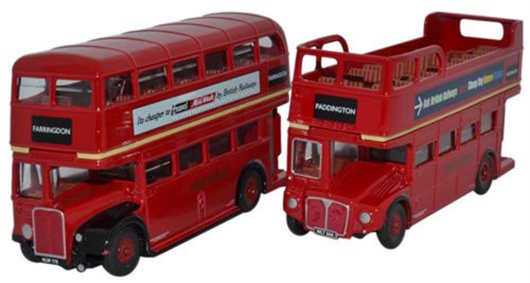 Oxford Diecast 1/76 76SET26 Twin London Bus Set