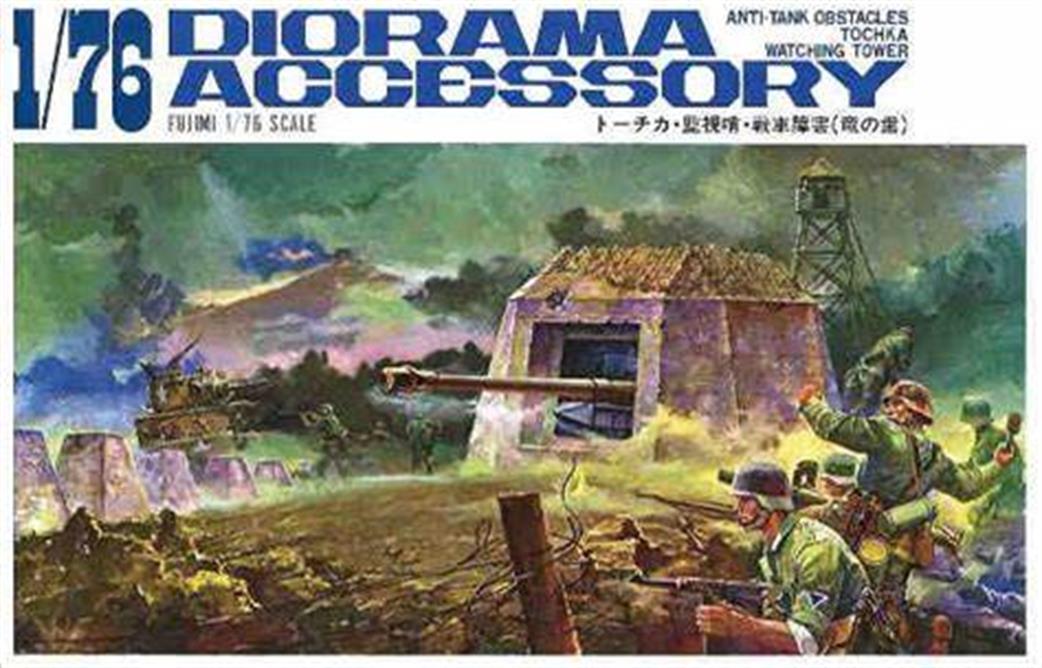 Fujimi 1/76 761077 Diorama Accessory Set with Anti Tank Obstacles & Watch Tower
