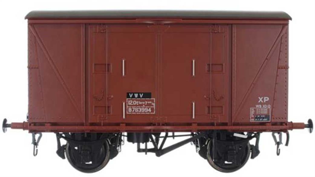 Dapol O Gauge 7F-049-204 BR VWV VanWide 12-Ton Vacuum Braked Covered Box Van 783994 Freight Brown RTR