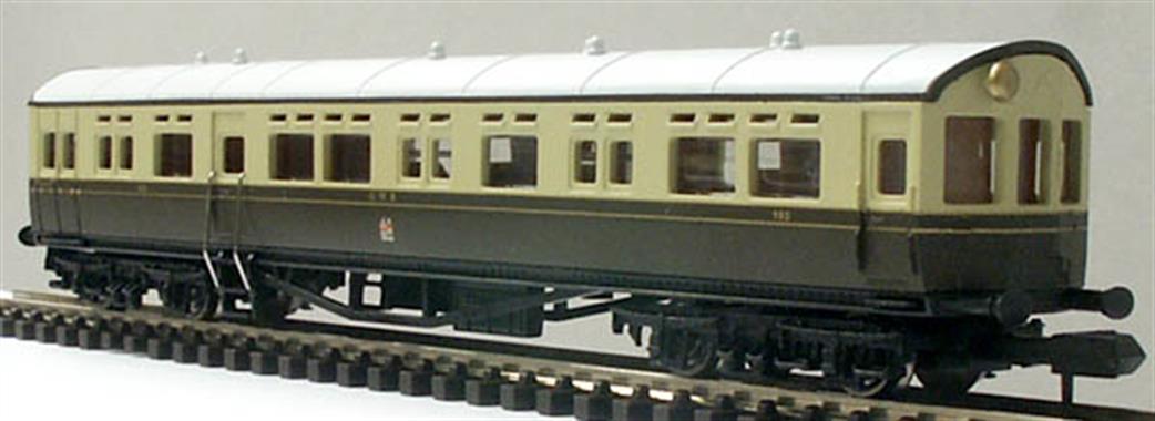 Dapol N 2P-004-014 GWR Autocoach 187 Chocolate & Cream GWR over Twin Cities Crests
