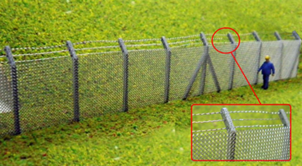 Ancorton Models OO OOF8 Security Fencing with Barbed Wire