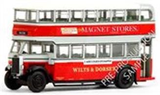 EFE 1/76 Leyland TD1 Wilts &amp; Dorset Wilton 27318EFE 1/76th scale diecast bus 27318 of a Leyland TD1 Double Decker Bus going to Wilton