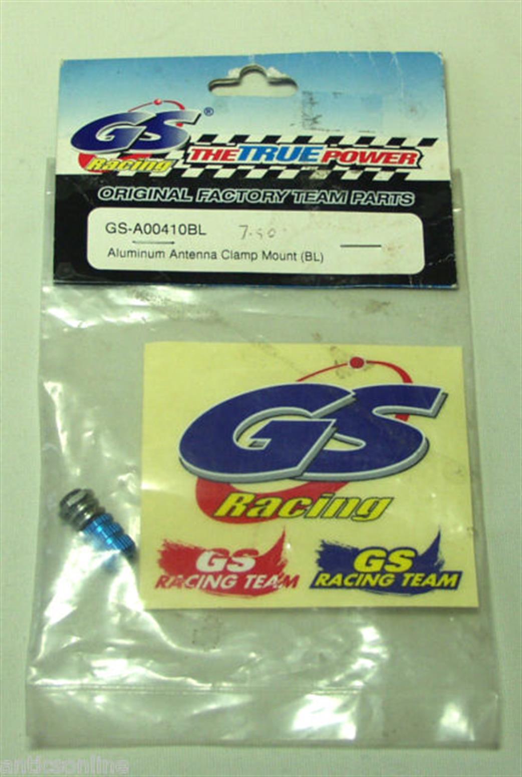 GS Racing  GS-A00410BL Aluminum Antenna Holder Blue