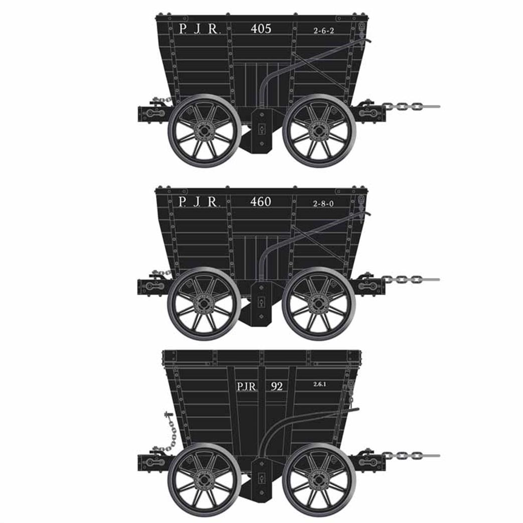 Accurascale OO ACC2803-D Chaldron Wagon Triple Pack Pontop & Jarrow