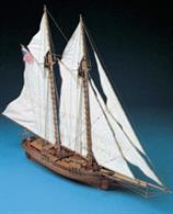 The Flying Fish's kit features plank-on-bulkhead construction with pre-cut frames and keel. Many traditional woods&nbsp; are used throughout. Kit includes brass and hardwood fittings, rigging, silk-screened flags and display cradle. Plans and instruction book have been revised for easier construction.Scale 1:50, Length: 745mm.Skill Level 3 