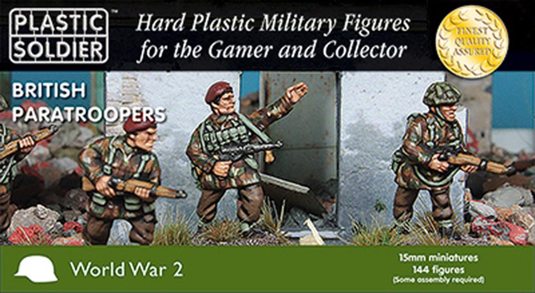Plastic Soldier 15mm WW2015015 British Paratroops WW2 Hard Plastic Wargame Figures