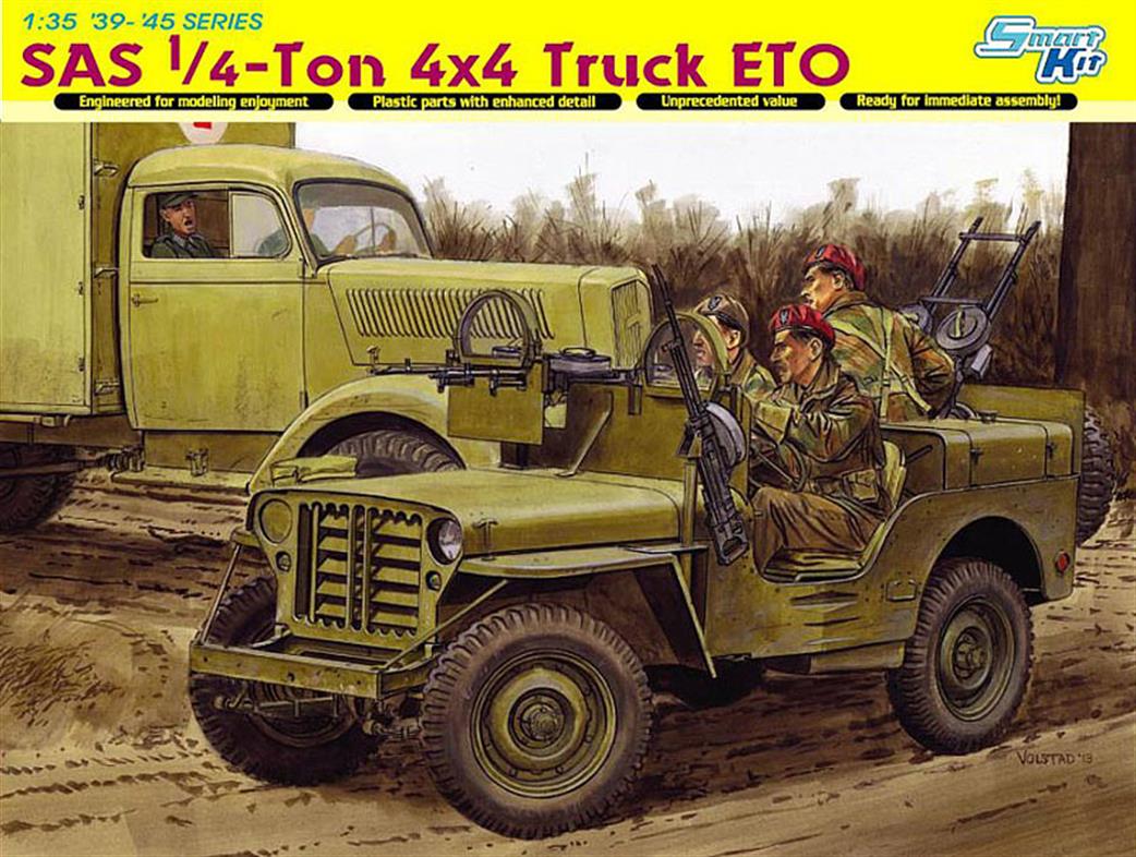 Dragon Models 1/35 6725 SAS Raider 4X4 Truck ETO 1944 with 2nd SAS Regiment Figures