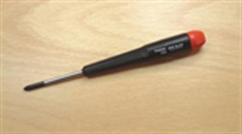 High quality 0.5mm crosspoint screwdriver with rotating cap.