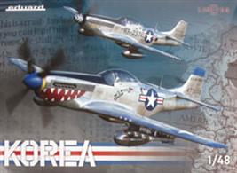Limited edition kit of US fighter aircraft F-51D and RF-51D Mustang in fighter bomber and photo reconnaissance role used in War in Korea scale 1/48